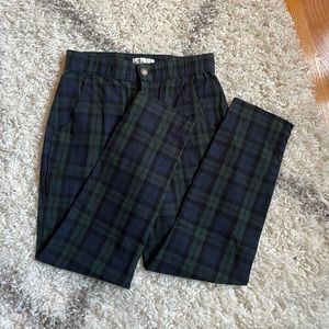 Hollister Green & Blue Plaid Pants